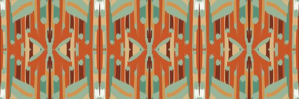 arte abstrata padrão étnico. padrão sem emenda ikat em tribal. design para plano de fundo, papel de parede, ilustração vetorial, tecido, roupas, tapetes, bordados. vetor