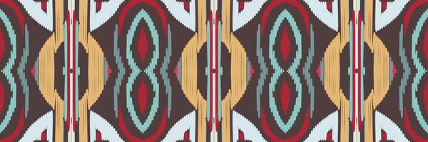 arte abstrata padrão étnico. padrão sem emenda ikat em tribal. design para plano de fundo, papel de parede, ilustração vetorial, tecido, roupas, tapetes, bordados. vetor