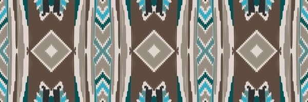 padrão sem emenda de ikat étnico em tribal. design para plano de fundo, papel de parede, ilustração vetorial, tecido, vestuário, tapete, têxtil, batik, bordado. vetor