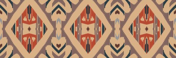 padrão sem emenda de ikat étnico em tribal. design para plano de fundo, papel de parede, ilustração vetorial, tecido, vestuário, tapete, têxtil, batik, bordado. vetor