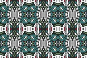 tecido ikat sem costura padrão geométrico étnico tradicional bordado style.design para fundo, tapete, tapete, sarongue, roupas, ilustração vetorial. vetor