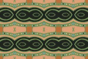 padrão sem emenda de ikat étnico em tribal. design para plano de fundo, papel de parede, ilustração vetorial, tecido, vestuário, tapete, têxtil, batik, bordado. vetor