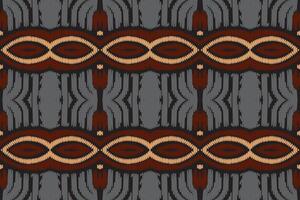 padrão sem emenda de ikat étnico em tribal. design para plano de fundo, papel de parede, ilustração vetorial, tecido, vestuário, tapete, têxtil, batik, bordado. vetor