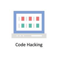 código hacking vetor plano ícone estilo ilustração. eps 10 Arquivo