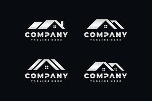 simples casa cobertura agrupar logotipo vetor