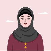 a ilustração do uma mulher vestindo uma hijab vetor