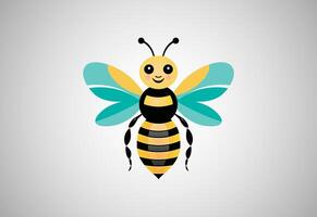querida abelha ilustração. abelha logotipo Projeto vetor modelo