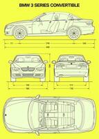 BMW 3 Series conversível 2010 carro projeto vetor