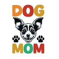 rato terrier cachorro mãe tipografia camiseta Projeto ilustração pró vetor
