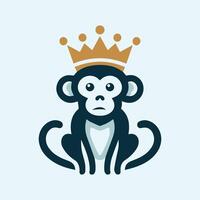coroa macaco face vator arte vetor