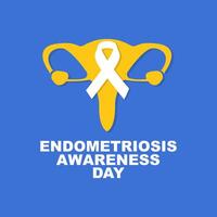 endometriose consciência dia é célebre cada ano em marcha 1. cumprimento poster bandeira Projeto. vetor ilustração