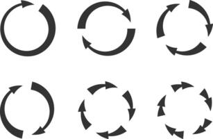 setas de coleção vector símbolos preto e branco de fundo. ícone de seta diferente definir círculo, para cima, encaracolado, reto e torcido. elementos de design.
