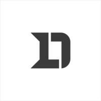 inicial carta dl ou ld logotipo Projeto modelo.dl e ld carta logotipo Projeto vetor
