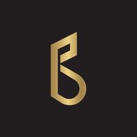alfabeto iniciais logotipo obrigado, pb, b e p vetor