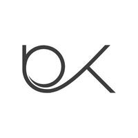 inicial carta bk logotipo ou kb logotipo vetor Projeto modelo