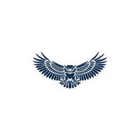 coruja logotipo ícone escudo asa criativo moderno Projeto. coruja logotipo com folha ícone vetor. vetor