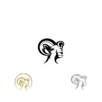 animal RAM grande chifre logotipo Projeto vetor