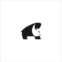 animal rinoceronte logotipo Projeto modelo vetor