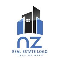 nz real Estado logotipo Projeto casa logotipo estoque vetor. vetor