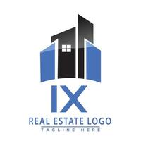ix real Estado logotipo Projeto casa logotipo estoque vetor. vetor