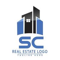 sc real Estado logotipo Projeto casa logotipo estoque vetor. vetor