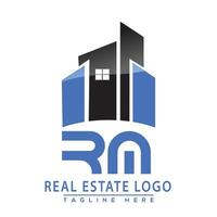rm real Estado logotipo Projeto casa logotipo estoque vetor. vetor