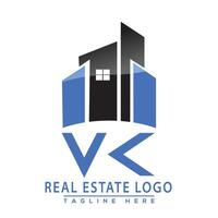 vk real Estado logotipo Projeto casa logotipo estoque vetor. vetor