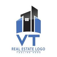 vt real Estado logotipo Projeto casa logotipo estoque vetor. vetor