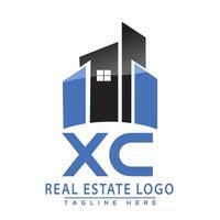 xc real Estado logotipo Projeto casa logotipo estoque vetor. vetor