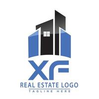 xf real Estado logotipo Projeto casa logotipo estoque vetor. vetor