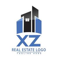 xz real Estado logotipo Projeto casa logotipo estoque vetor. vetor