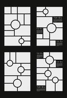 As fotos ou fotos quadro, Armação colagem e digital foto parede modelo vetor