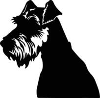 galês terrier Preto silhueta vetor