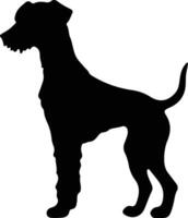 Bedlington terrier Preto silhueta vetor