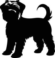 dandi Dinmont terrier Preto silhueta vetor