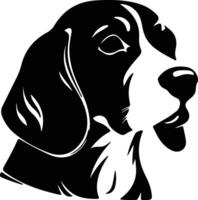 beagle silhueta retrato vetor