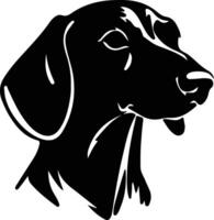 dachshund silhueta retrato vetor