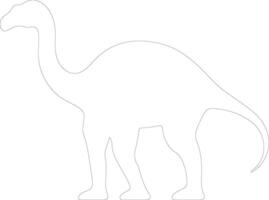 apatosaurus esboço silhueta vetor