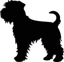 suave revestido trigo terrier Preto silhueta vetor