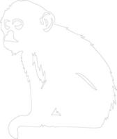 macaco esboço silhueta vetor