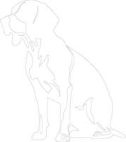 americano foxhound esboço silhueta vetor