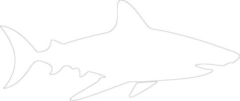 galápagos Tubarão esboço silhueta vetor