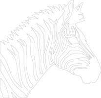 zebra esboço silhueta vetor