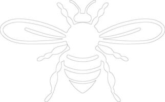 abelha esboço silhueta vetor
