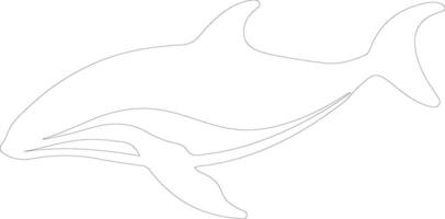 baleia esboço silhueta vetor