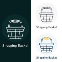 compras cesta vetor ilustração ícone Projeto