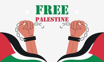 desenhado à mão livre da Palestina vidas matéria. conceito do liberdade e Paz ilustração. vetor