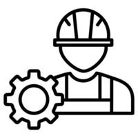industrial Engenharia ícone linha vetor ilustração