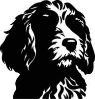 cockapoo Preto silhueta vetor