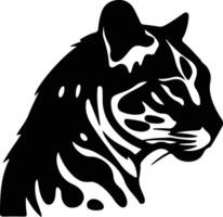 leopardo gato silhueta retrato vetor